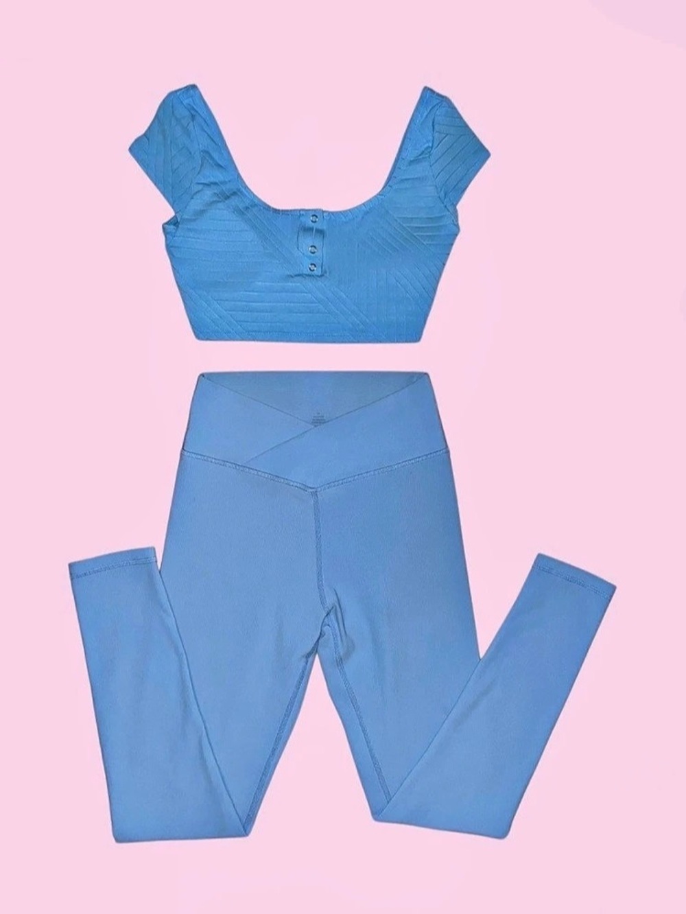 Blue Two-Piece Legging Set Like New